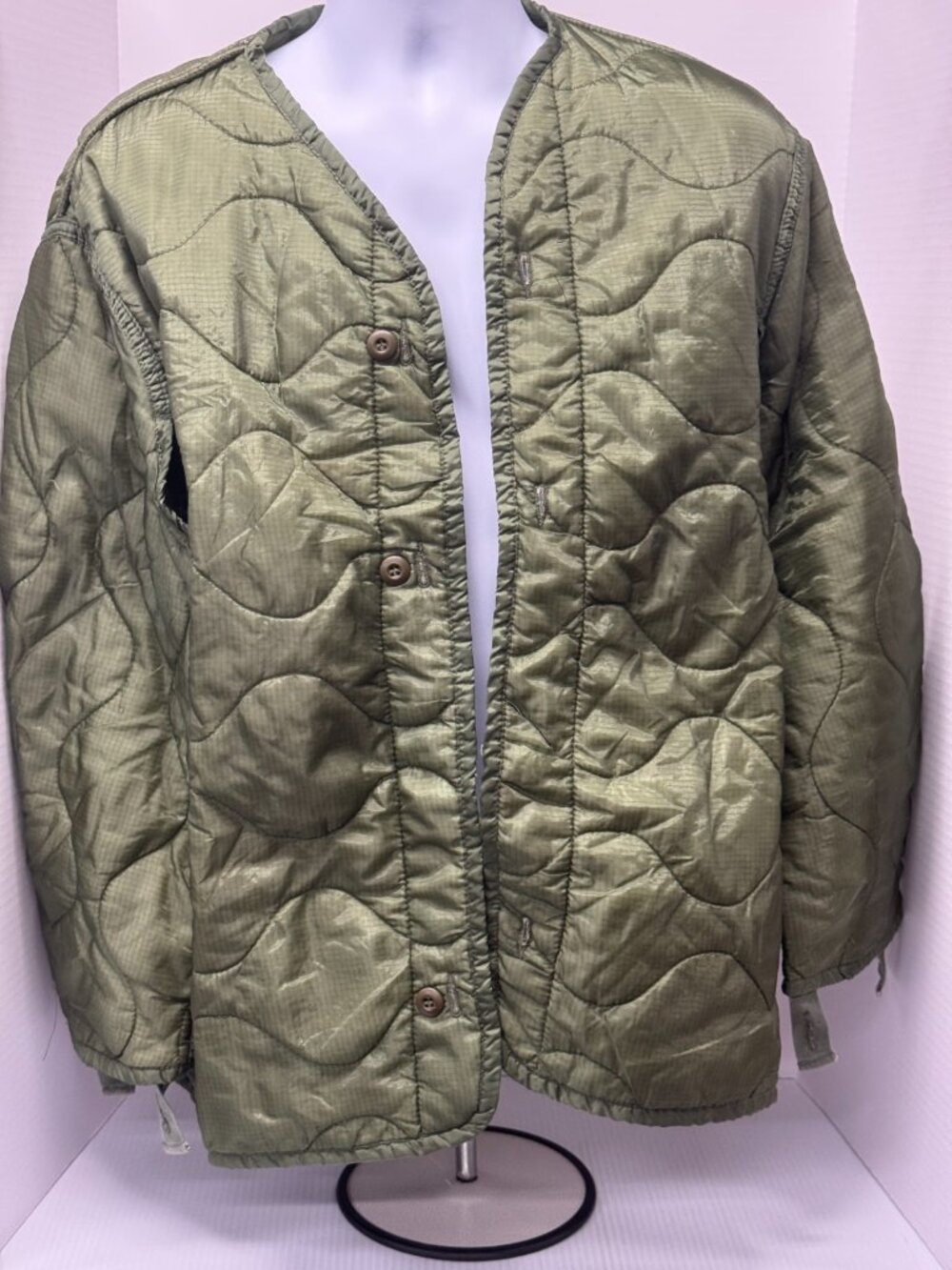 US Army M65 Cold Weather Coat Liner Large OD Green